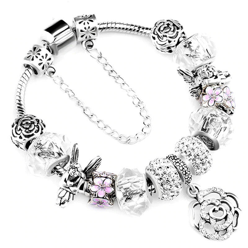 Women's Silver Charm Bracelet